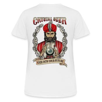 Fortune teller crystal ball - Women's Breathable T-Shirt - white - Back - AI Model Female 172 dark (172cm)