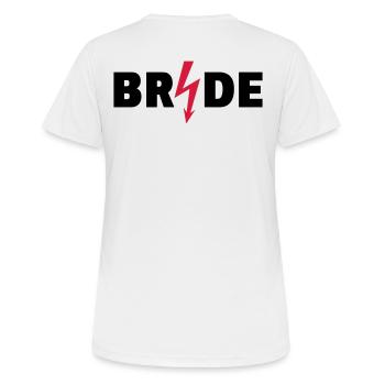 Bride Flash (Hen Night Party / 2C / POS) - Women's Breathable T-Shirt - white - Back - AI Model Female 172 dark (172cm)
