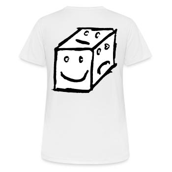 cube - Women's Breathable T-Shirt - white - Back - AI Model Female 172 dark (172cm)