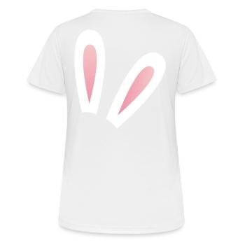 Oreilles de lapin - T-shirt respirant Femme - blanc - Dos - AI Model Female 172 dark (172cm)