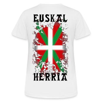 Euskal Herria Pays Basque - T-shirt respirant Femme - blanc - Dos - AI Model Female 172 dark (172cm)