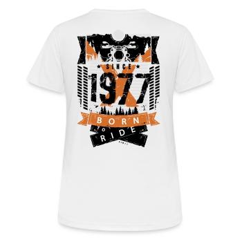 1977 - T-shirt respirant Femme - blanc - Dos - AI Model Female 172 dark (172cm)