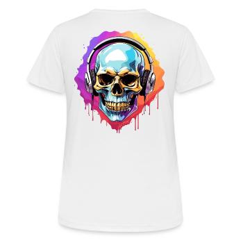 Casque - T-shirt respirant Femme - blanc - Dos - AI Model Female 172 dark (172cm)