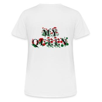 My Queen partner shirt - Women's Breathable T-Shirt - white - Back - AI Model Female 172 dark (172cm)