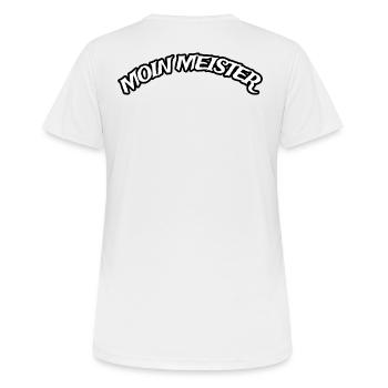 Moin Meister - Frauen T-Shirt atmungsaktiv - Weiß - Hinten - AI Model Female 172 dark (172cm)
