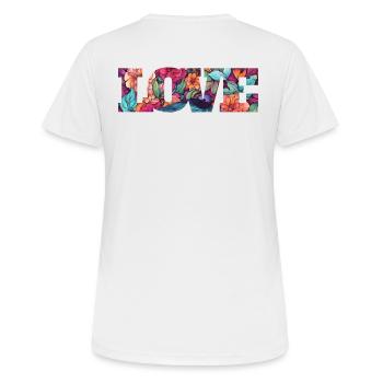 Amour - T-shirt respirant Femme - blanc - Dos - AI Model Female 172 dark (172cm)