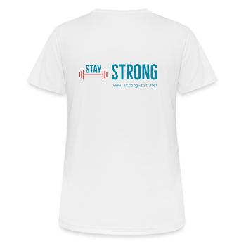 Restez forts - T-shirt respirant Femme - blanc - Dos - AI Model Female 172 dark (172cm)