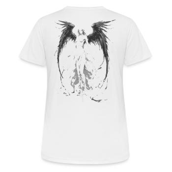 2reborn Angelwings Woman Power - Frauen T-Shirt atmungsaktiv - Weiß - Hinten - AI Model Female 172 dark (172cm)