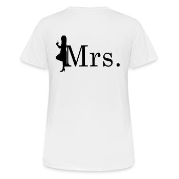 Mr. & Mrs. Partner Look Agent (Part 1) - Women's Breathable T-Shirt - white - Back - AI Model Female 172 dark (172cm)