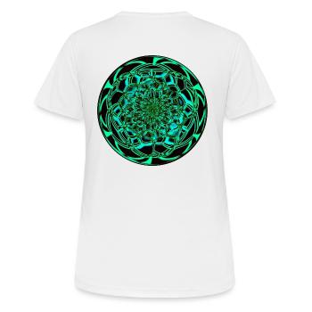 Trippy Mandala Fractal - Women's Breathable T-Shirt - white - Back - AI Model Female 172 dark (172cm)