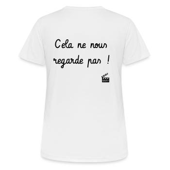 Cela ne nous regarde pas ! Les Inconnus - Culte ! - T-shirt respirant Femme - blanc - Dos - AI Model Female 172 dark (172cm)