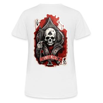 As de pique - T-shirt respirant Femme - blanc - Dos - AI Model Female 172 dark (172cm)