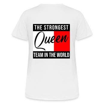 Queen King Queen Couple Outfit - Women's Breathable T-Shirt - white - Back - AI Model Female 172 dark (172cm)