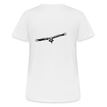 Oiseau vautour - T-shirt respirant Femme - blanc - Dos - AI Model Female 172 dark (172cm)