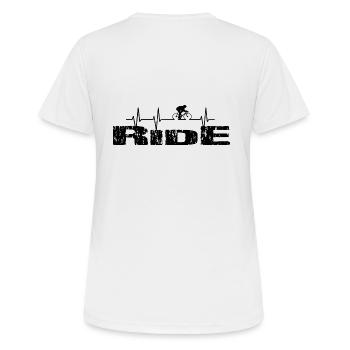 bicycle - Women's Breathable T-Shirt - white - Back - AI Model Female 172 dark (172cm)