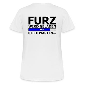 Fart Loading large - Women's Breathable T-Shirt - white - Back - AI Model Female 172 dark (172cm)