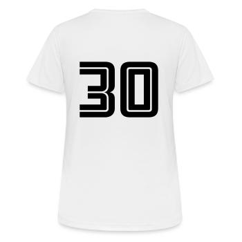 30 - Women's Breathable T-Shirt - white - Back - AI Model Female 172 dark (172cm)