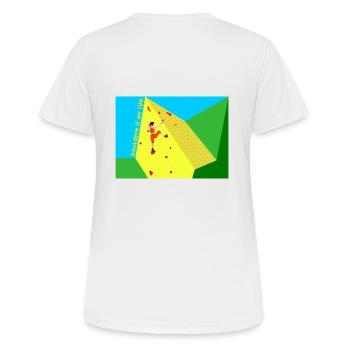 Climbing, Bouldering, Sport Climbing, Climbing Wall, Top - Women's Breathable T-Shirt - white - Back - AI Model Female 172 dark (172cm)