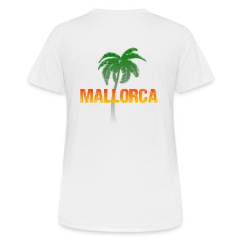 Mallorca - Frauen T-Shirt atmungsaktiv - Weiß - Hinten - AI Model Female 172 dark (172cm)