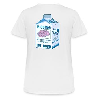 Missing brain - Women's Breathable T-Shirt - white - Back - AI Model Female 172 dark (172cm)