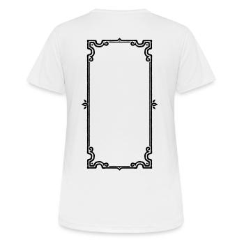 Antike Umrandung - Frauen T-Shirt atmungsaktiv - Weiß - Hinten - AI Model Female 172 dark (172cm)