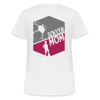 Soccer Mom - Women's Breathable T-Shirt - white - Back - AI Model Female 172 dark (172cm)