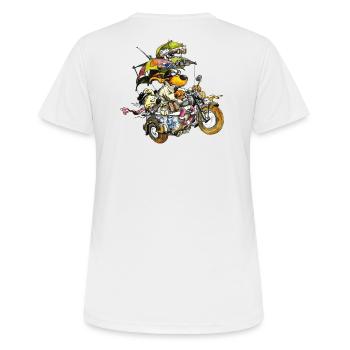 Agent secret Morris et son équipe en service - T-shirt respirant Femme - blanc - Dos - AI Model Female 172 dark (172cm)