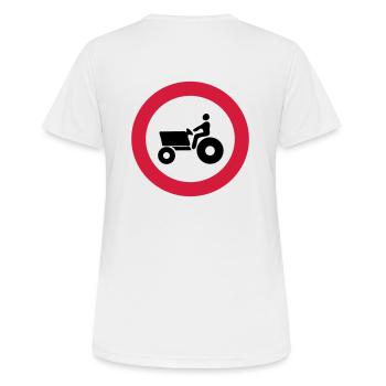 divieto_trattori - T-shirt respirant Femme - blanc - Dos - AI Model Female 172 dark (172cm)