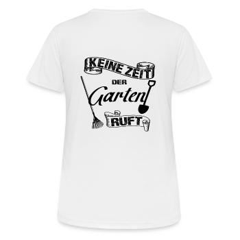 Garten - Frauen T-Shirt atmungsaktiv - Weiß - Hinten - AI Model Female 172 dark (172cm)
