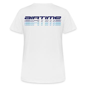 airtime shaddows shape on light - Frauen T-Shirt atmungsaktiv - Weiß - Hinten - AI Model Female 172 dark (172cm)