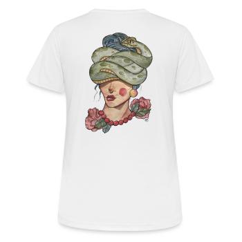 Medusa - Women's Breathable T-Shirt - white - Back - AI Model Female 172 dark (172cm)