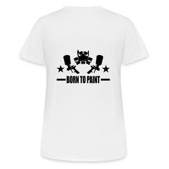 Lackierer - Frauen T-Shirt atmungsaktiv - Weiß - Hinten - AI Model Female 172 dark (172cm)
