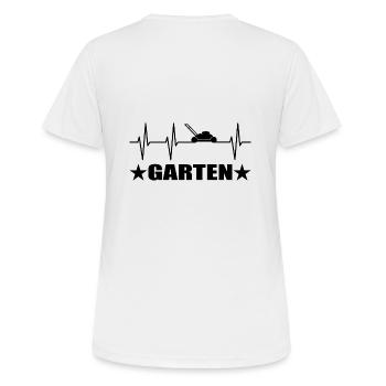 Garten - Frauen T-Shirt atmungsaktiv - Weiß - Hinten - AI Model Female 172 dark (172cm)