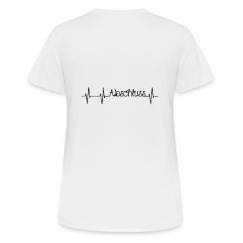 Abschluss - Frauen T-Shirt atmungsaktiv - Weiß - Hinten - AI Model Female 172 dark (172cm)