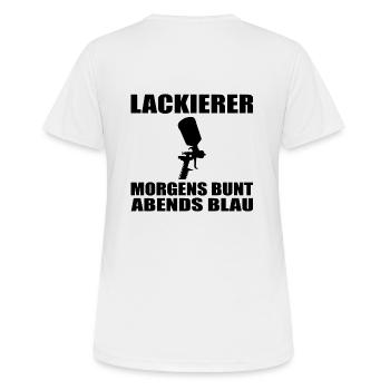 Lackierer - Frauen T-Shirt atmungsaktiv - Weiß - Hinten - AI Model Female 172 dark (172cm)