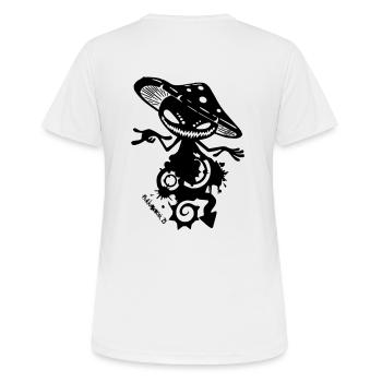 shroomi LIGTH - Women's Breathable T-Shirt - white - Back - AI Model Female 172 dark (172cm)