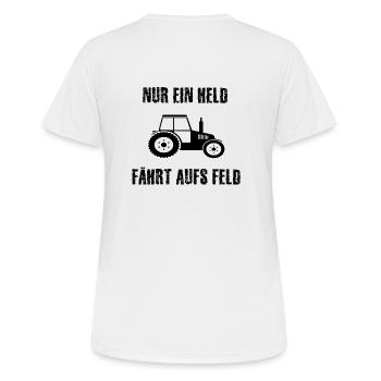 Landwirtschaft - Frauen T-Shirt atmungsaktiv - Weiß - Hinten - AI Model Female 172 dark (172cm)