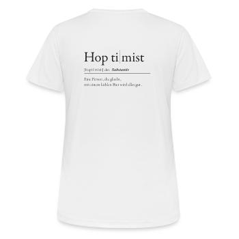 Houblon/ti/brume - T-shirt respirant Femme - blanc - Dos - AI Model Female 172 dark (172cm)