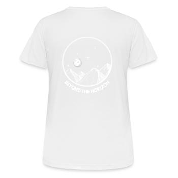 Au-delà de l’horizon - Chemise de l’univers - T-shirt respirant Femme - blanc - Dos - AI Model Female 172 dark (172cm)