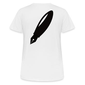 Remplissage de stylo - T-shirt respirant Femme - blanc - Dos - AI Model Female 172 dark (172cm)