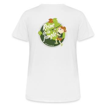 Reine de la jungle - T-shirt respirant Femme - blanc - Dos - AI Model Female 172 dark (172cm)