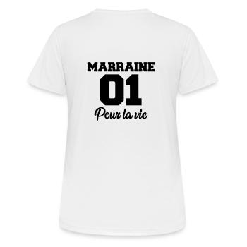 marraine 01 pour la vie - Women's Breathable T-Shirt - white - Back - AI Model Female 172 dark (172cm)