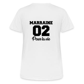 marraine 02 pour la vie - Women's Breathable T-Shirt - white - Back - AI Model Female 172 dark (172cm)