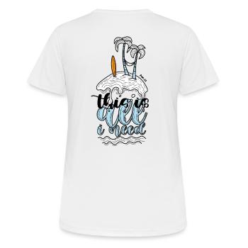 Summer - Frauen T-Shirt atmungsaktiv - Weiß - Hinten - AI Model Female 172 dark (172cm)