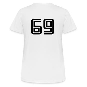 69 - Women's Breathable T-Shirt - white - Back - AI Model Female 172 dark (172cm)
