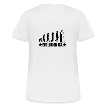 Junggesellenabschied - Frauen T-Shirt atmungsaktiv - Weiß - Hinten - AI Model Female 172 dark (172cm)