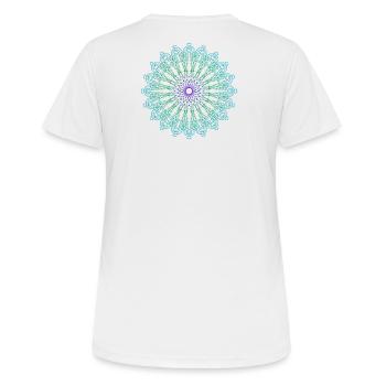 psy mandala goa - Frauen T-Shirt atmungsaktiv - Weiß - Hinten - AI Model Female 172 dark (172cm)