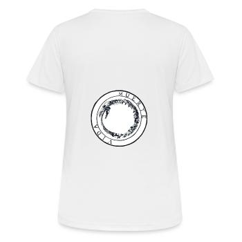 Canserbero logo vie ou mort - T-shirt respirant Femme - blanc - Dos - AI Model Female 172 dark (172cm)