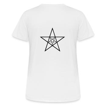 5, pentagram, five star pentagram, star, alchemy, - Women's Breathable T-Shirt - white - Back - AI Model Female 172 dark (172cm)