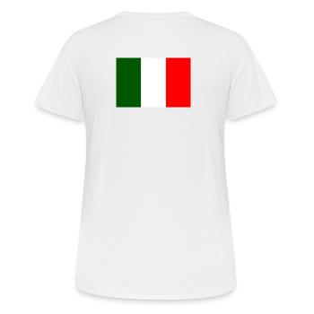 drapeau italien élégant au dos - T-shirt respirant Femme - blanc - Dos - AI Model Female 172 dark (172cm)